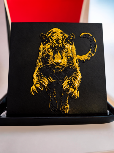 3D-Wandrelief 3D-Wandrelief eines Tigers als handgefertigtes Unikat aus Wuppertal